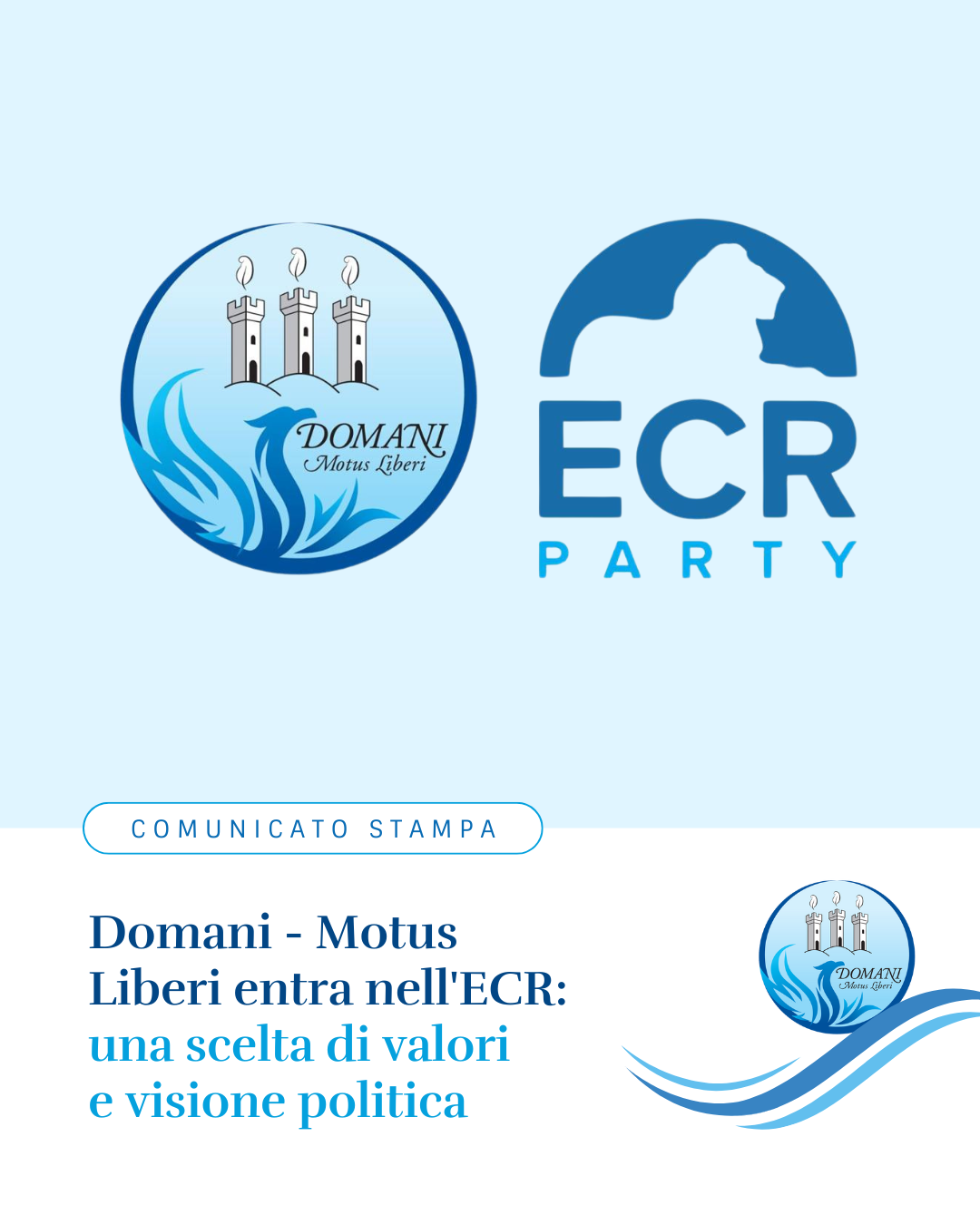 DOMANI – Motus Liberi entra nell’ECR: una scelta di valori e visione politica