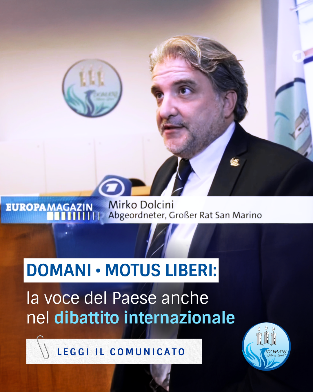 DOMANI – Motus Liberi: la voce del Paese anche nel dibattito internazionale sull’accordo UE